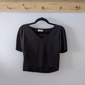 Aritzia Babaton Black Randy Blouse